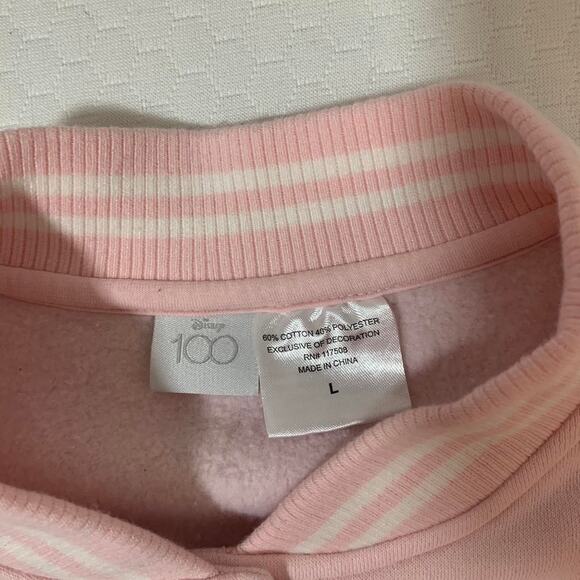 Disney Mickey Mouse Pink Varsity Letterman Jacket Size Large - Picture 5 of 8